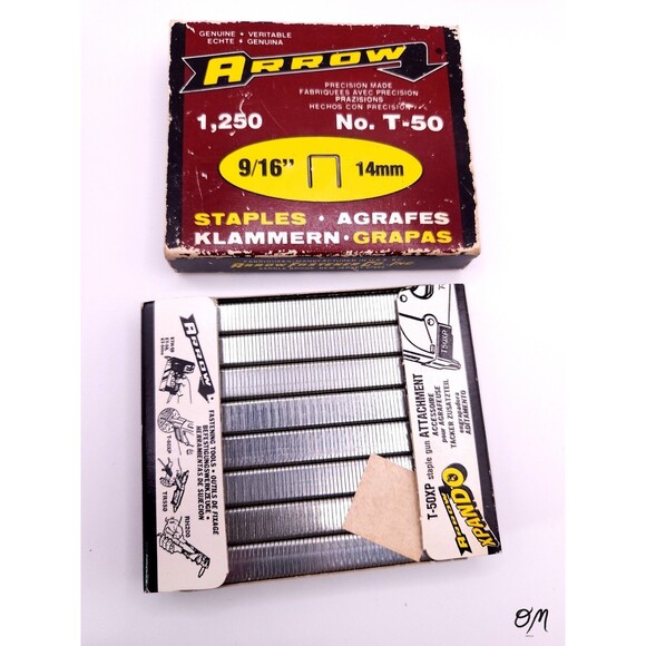 Arrow Vtg T-50 9/16" 14mm Staples Pack of 1250 - NOS - Picture 1 of 2